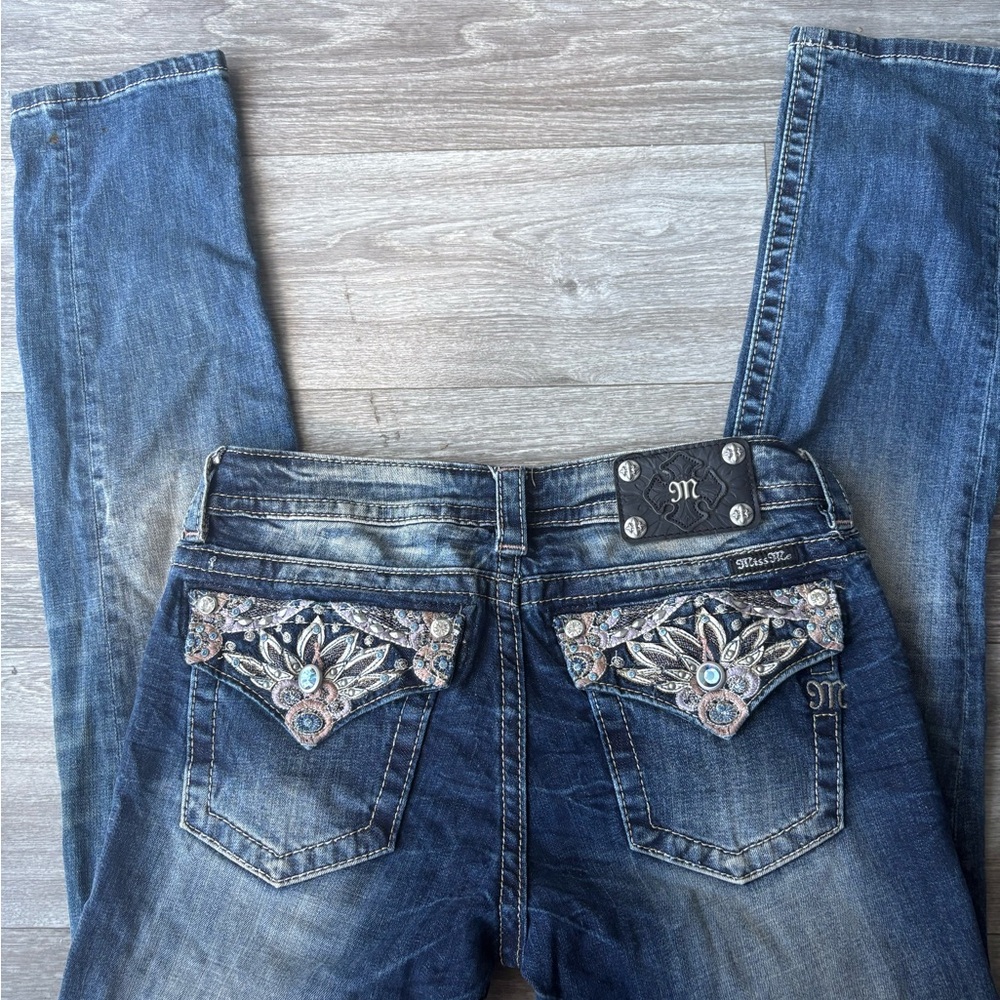 NWT Miss Me Jeans Size 30 Signature Ankle Skinny Bejeweled Womens